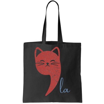 Cat Comma La Funny Kamala Harris For President 2024 Tote Bag