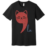 Cat Comma La Funny Kamala Harris For President 2024 Premium T-Shirt