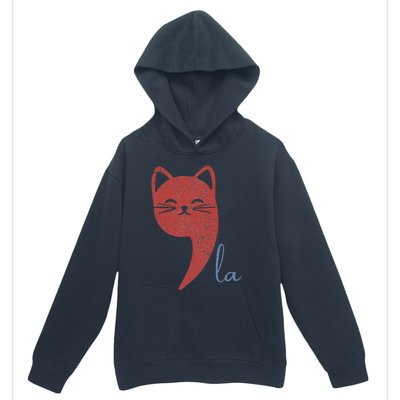 Cat Comma La Funny Kamala Harris For President 2024 Urban Pullover Hoodie