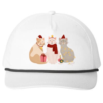 Catmas Cat Lover Cute Christmas Snapback Five-Panel Rope Hat