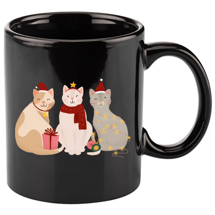 Catmas Cat Lover Cute Christmas 11oz C Handle Ceramic Mug