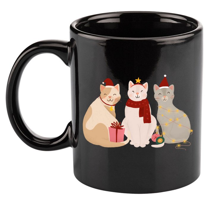 Catmas Cat Lover Cute Christmas 11oz C Handle Ceramic Mug