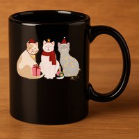 Catmas Cat Lover Cute Christmas 11oz C Handle Ceramic Mug