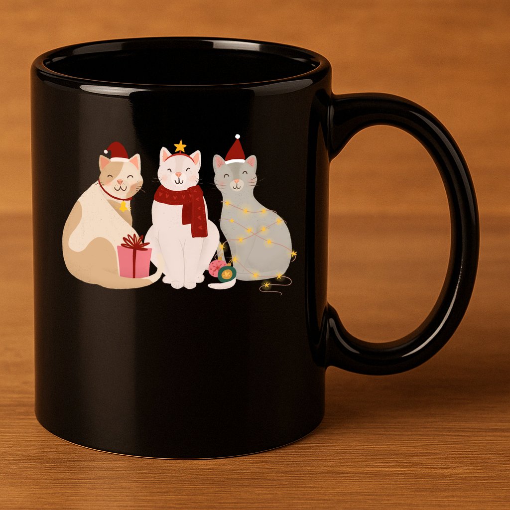 Catmas Cat Lover Cute Christmas 11oz C Handle Ceramic Mug