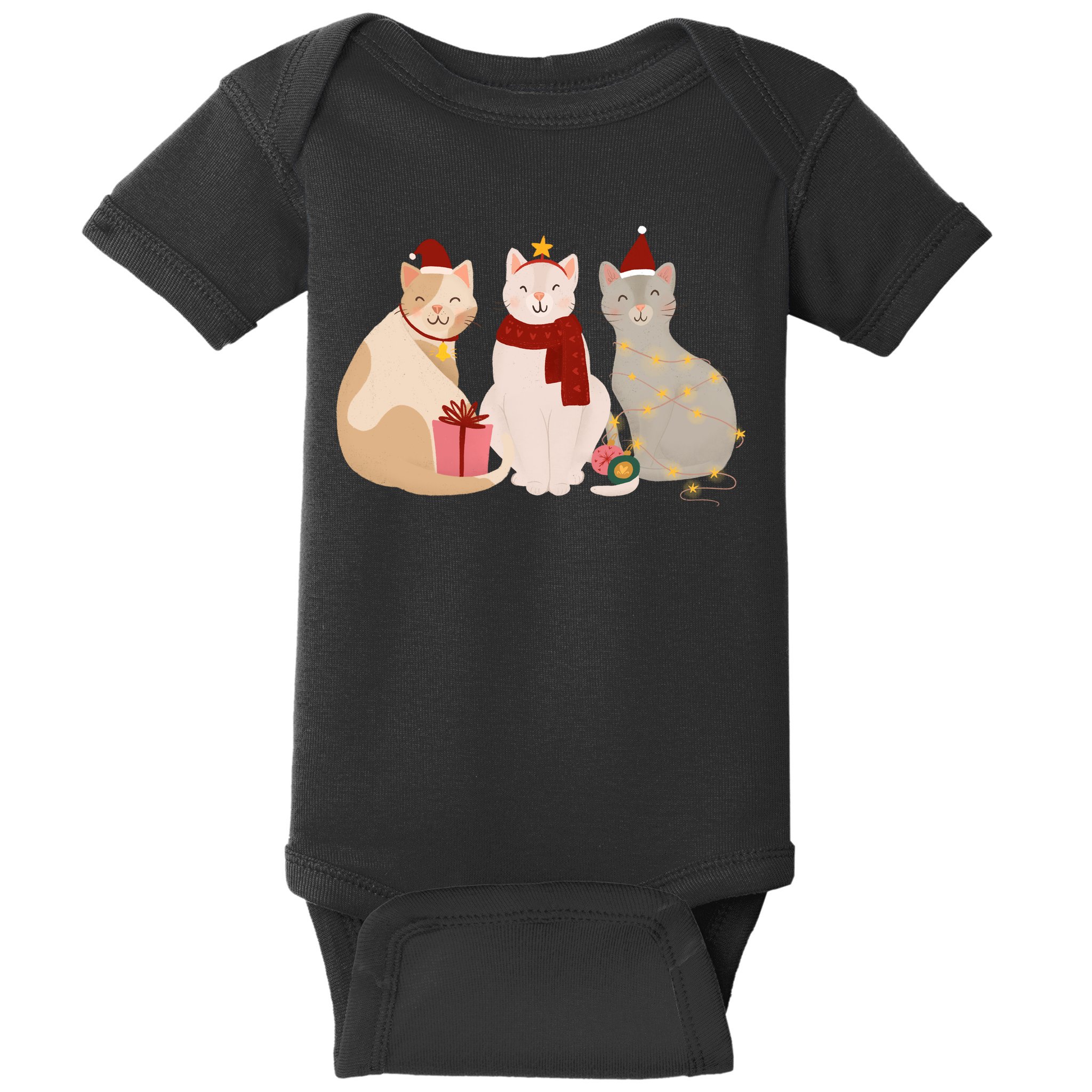Catmas Cat Lover Cute Christmas Baby Bodysuit