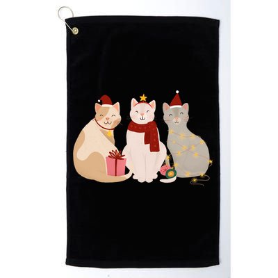 Catmas Cat Lover Cute Christmas Golf Towel