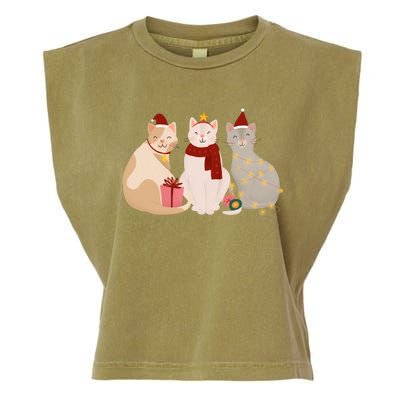 Catmas Cat Lover Cute Christmas Garment-Dyed Women's Muscle Tee