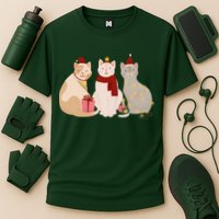 Catmas Cat Lover Cute Christmas Cooling Performance Crew T-Shirt