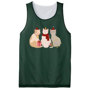 Catmas Cat Lover Cute Christmas Mesh Reversible Basketball Jersey Tank