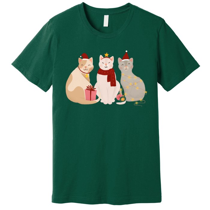 Catmas Cat Lover Cute Christmas Premium T-Shirt