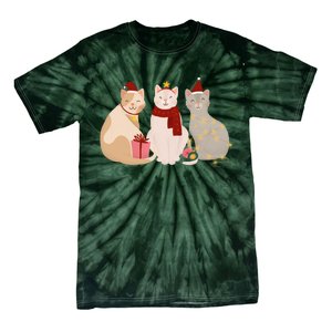 Catmas Cat Lover Cute Christmas Tie-Dye T-Shirt