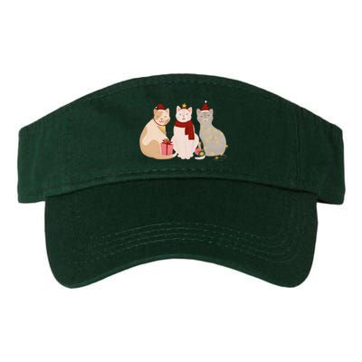 Catmas Cat Lover Cute Christmas Valucap Bio-Washed Visor