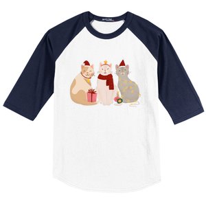 Catmas Cat Lover Cute Christmas Baseball Sleeve Shirt