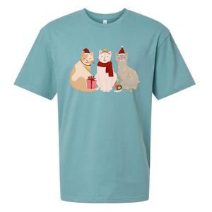 Catmas Cat Lover Cute Christmas Sueded Cloud Jersey T-Shirt