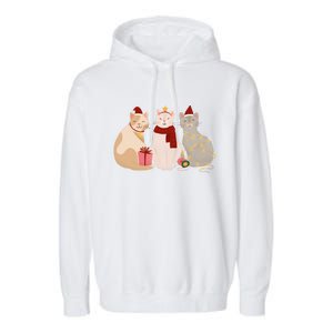 Catmas Cat Lover Cute Christmas Garment-Dyed Fleece Hoodie