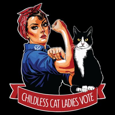 Childless Cat Ladies Vote Rosie The Riveter T-Shirt