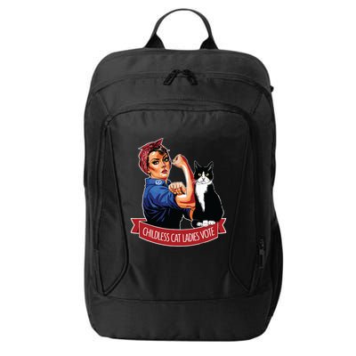 Childless Cat Ladies Vote Rosie The Riveter City Backpack