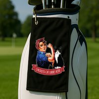 Childless Cat Ladies Vote Rosie The Riveter Golf Towel
