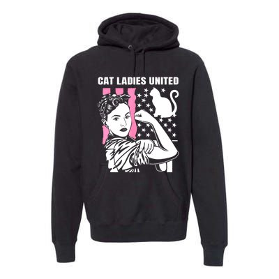 Childless Cat Lady For Cat Mom Women Cat Ladies Premium Hoodie