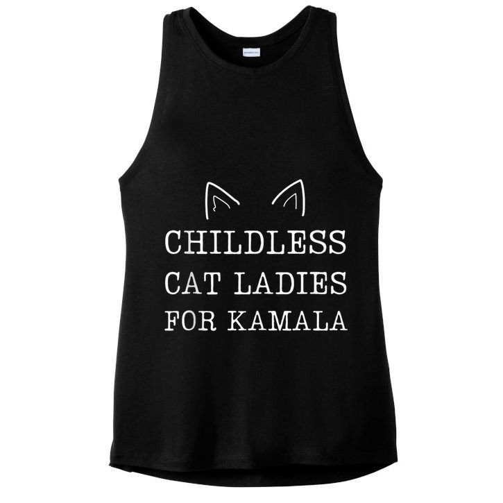 Childless Cat Ladies For Kamala Ladies PosiCharge Tri-Blend Wicking Tank