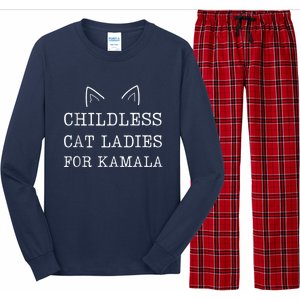 Childless Cat Ladies For Kamala Long Sleeve Pajama Set