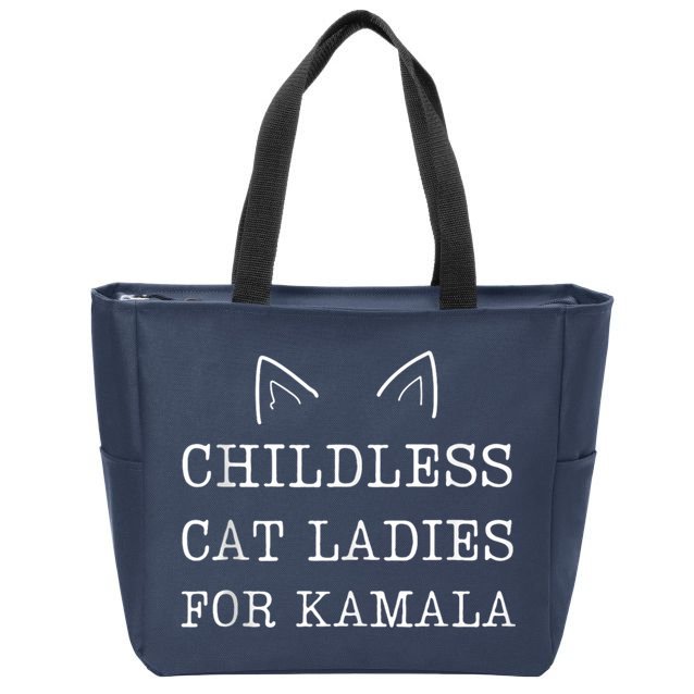 Childless Cat Ladies For Kamala Zip Tote Bag