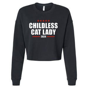 Childless Cat Lady 2024 Childless Cat Lady Cropped Pullover Crew