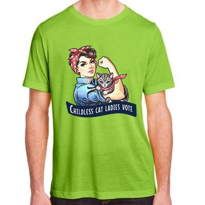 Childless Cat Ladies Vote Rosie The Riveter Election 2024 Gift Adult ChromaSoft Performance T-Shirt