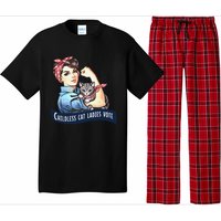 Childless Cat Ladies Vote Rosie The Riveter Election 2024 Gift Pajama Set