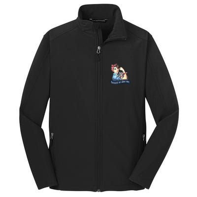 Childless Cat Ladies Vote Rosie The Riveter Election 2024 Gift Core Soft Shell Jacket