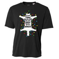 Cat Christmas Lights Funny Christmas Vacation kitten Lover Cooling Performance Crew T-Shirt