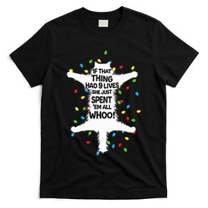 Cat Christmas Lights Funny Christmas Vacation kitten Lover T-Shirt