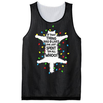 Cat Christmas Lights Funny Christmas Vacation kitten Lover Mesh Reversible Basketball Jersey Tank