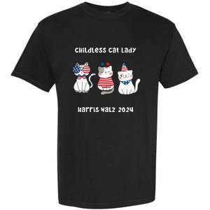 Childless Cat Lady Viral Pop Culture Meme Election 2024 Garment-Dyed Heavyweight T-Shirt