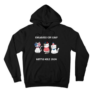 Childless Cat Lady Viral Pop Culture Meme Election 2024 Hoodie