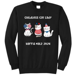 Childless Cat Lady Viral Pop Culture Meme Election 2024 Sweatshirt