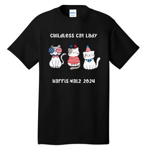 Childless Cat Lady Viral Pop Culture Meme Election 2024 Tall T-Shirt