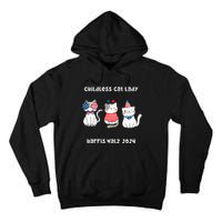 Childless Cat Lady Viral Pop Culture Meme Election 2024 Tall Hoodie