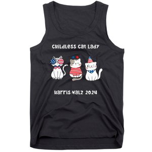 Childless Cat Lady Viral Pop Culture Meme Election 2024 Tank Top