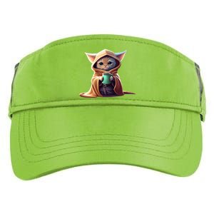 Cat Coffee Lover Kitten Baby Cute Adorable Fan Art Gift Adult Drive Performance Visor