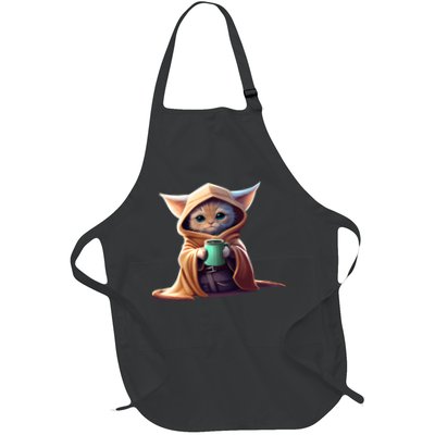 Cat Coffee Lover Kitten Baby Cute Adorable Fan Art Gift Apron