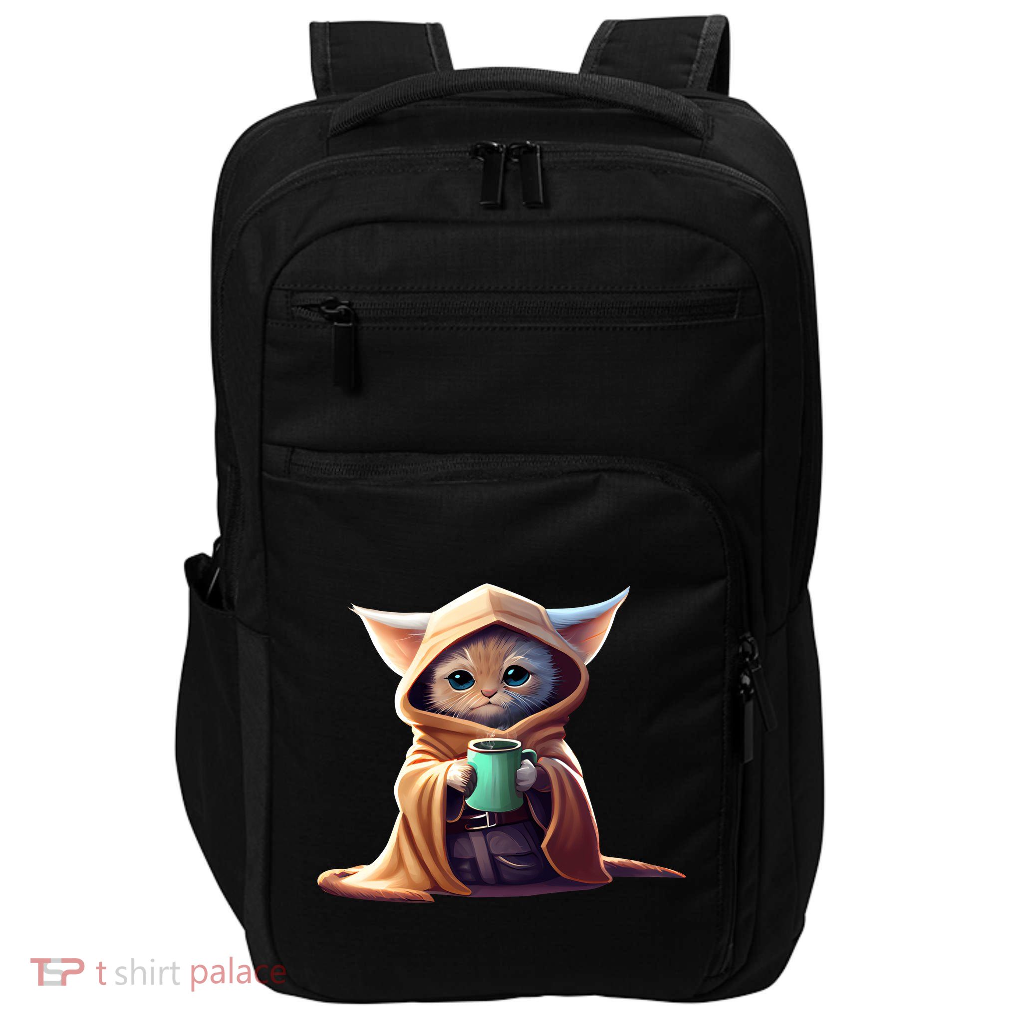 Cat Coffee Lover Kitten Baby Cute Adorable Fan Art Gift Impact Tech Backpack