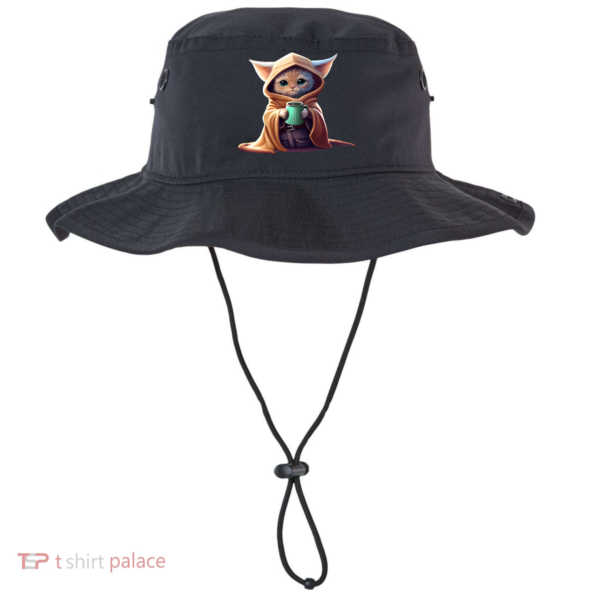 Cat Coffee Lover Kitten Baby Cute Adorable Fan Art Gift Bucket Hat