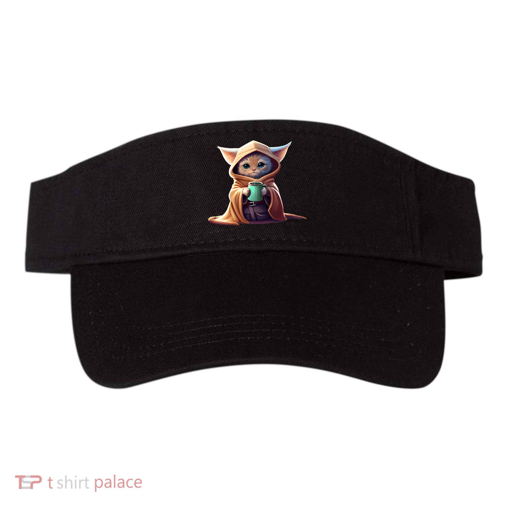 Cat Coffee Lover Kitten Baby Cute Adorable Fan Art Gift Visor