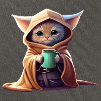Cat Coffee Lover Kitten Baby Cute Adorable Fan Art Gift Cotton Canvas Backpack