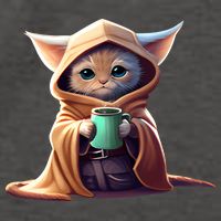 Cat Coffee Lover Kitten Baby Cute Adorable Fan Art Gift Vector Backpack