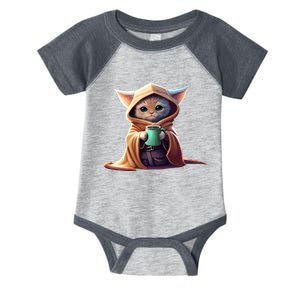 Cat Coffee Lover Kitten Baby Cute Adorable Fan Art Gift Infant Baby Jersey Bodysuit