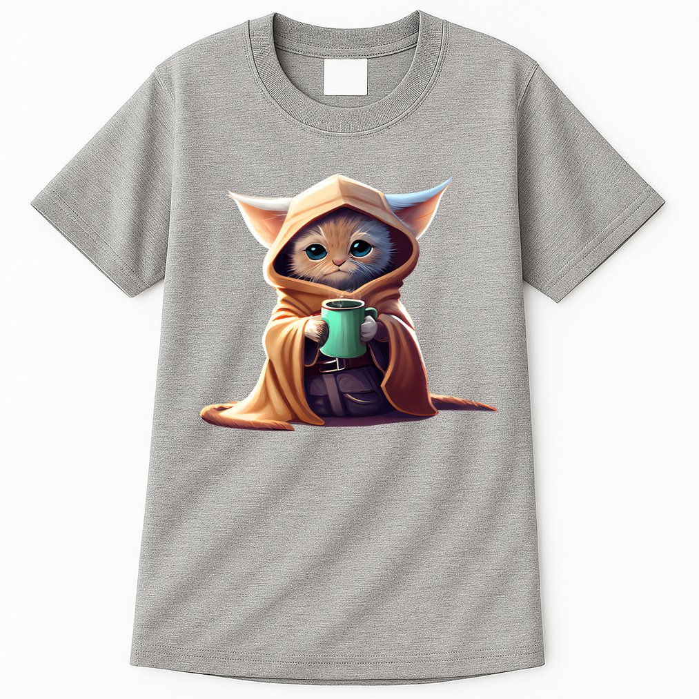 Cat Coffee Lover Kitten Baby Cute Adorable Fan Art Gift Tall T-Shirt