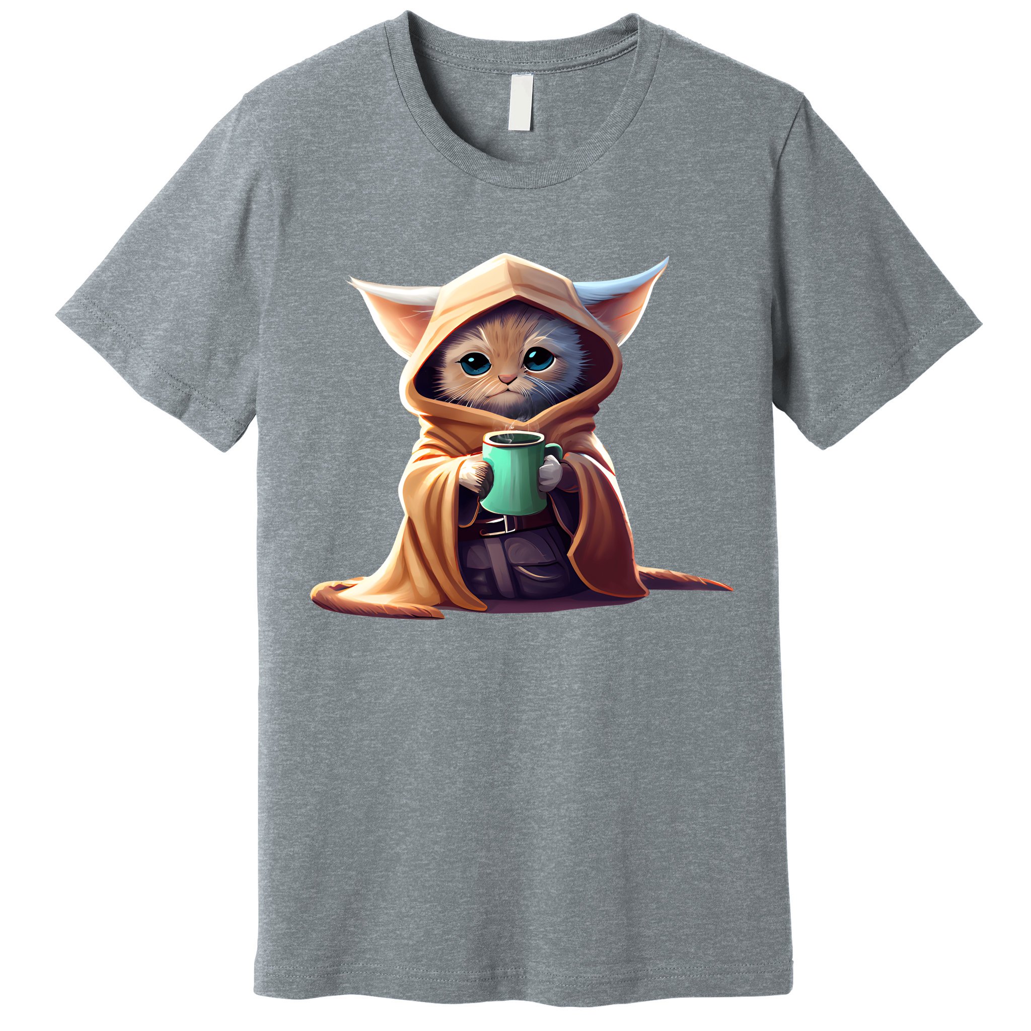 Cat Coffee Lover Kitten Baby Cute Adorable Fan Art Gift Premium T-Shirt