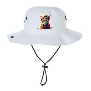 Cat Coffee Lover Kitten Baby Cute Adorable Fan Art Gift Legacy Cool Fit Booney Bucket Hat